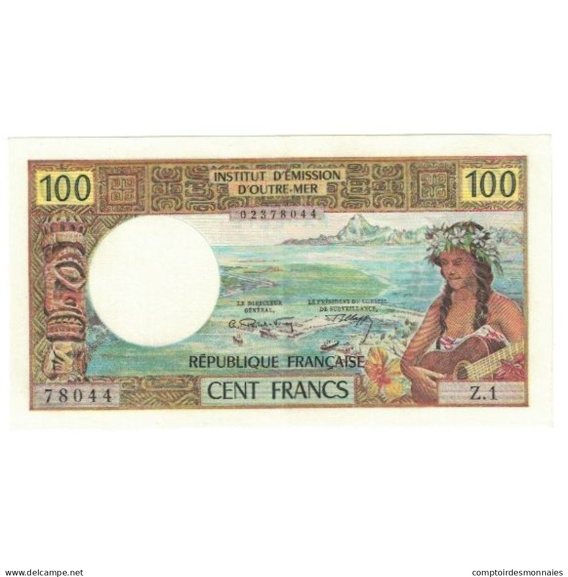 Tahiti, 100 Francs, SPL - Papeete (French Polynesia 1914-1985)