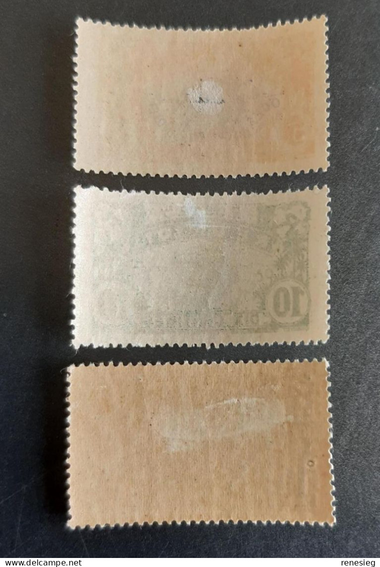 Réunion 1922-1926 Yvert 84, 85, 86 MH - Unused Stamps