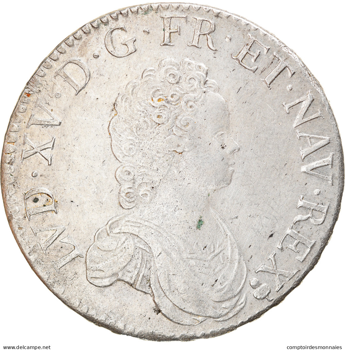 Monnaie, France, Louis XV, Écu Vertugadin, Ecu, 1716, Reims, TTB, Argent - 1715-1774 Ludwig XV. Der Vielgeliebte