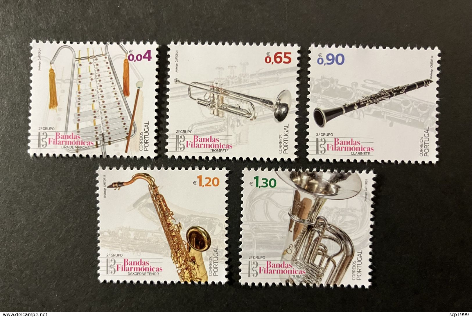 Portugal 2024 - Philarmonic Bands, Musical Instruments Stamps Set Gummed - Unused Stamps