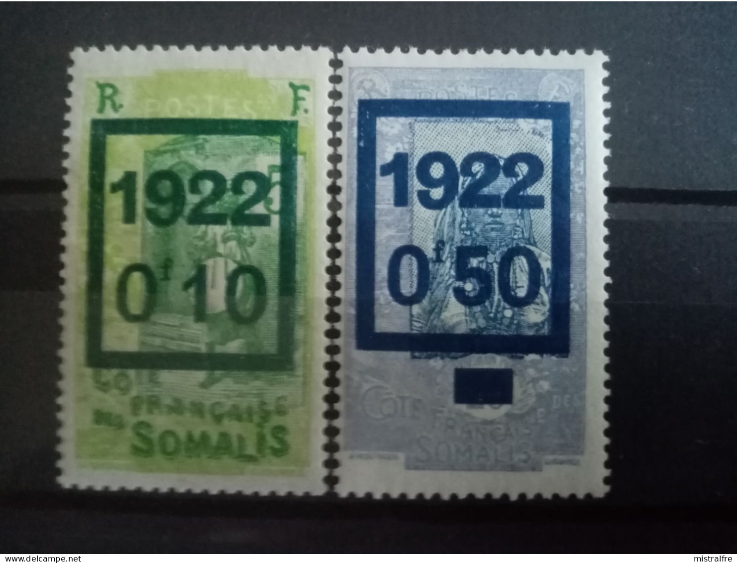 Côte Des SOMALIES. 1922 - 1927.Surchargés N° 101 à 116. 11 NEUFS ++ / +  Côte YT 2022 : 25,50  € - Neufs