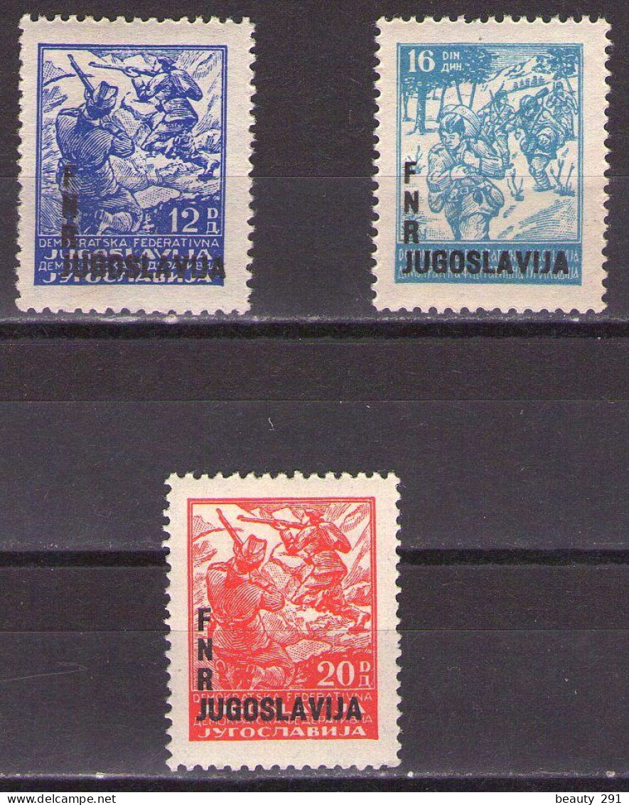 Yugoslavia 1949 - Definitive With Overprint, Mi 595-597 - Error Overprint  - MNH**VF - Unused Stamps