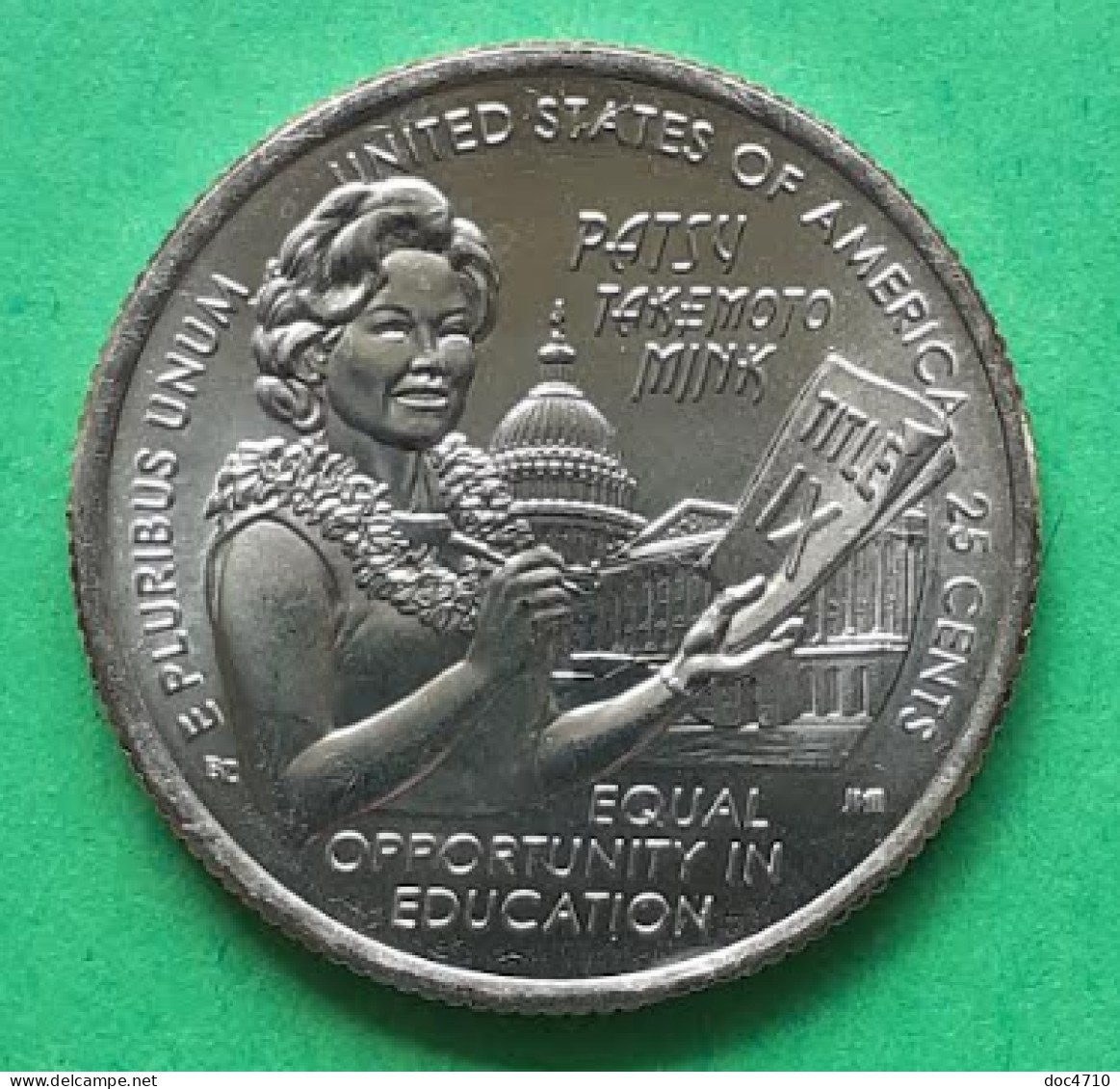 USA Quarter 1/4 Dollar 2024 P, American Women - Patsy Takemoto Mink, KM#790, Unc - 2010-...: National Parks