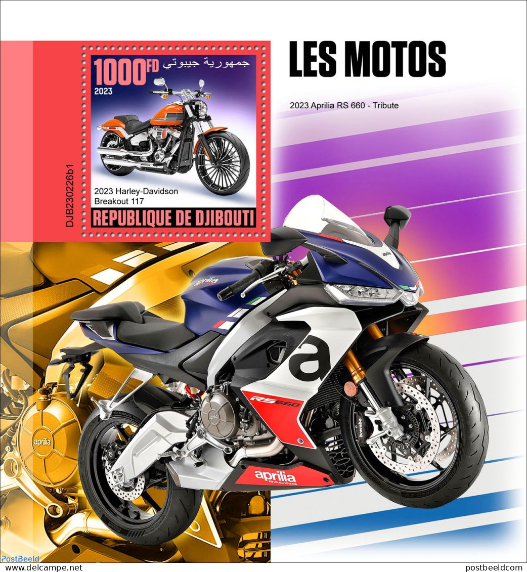 Djibouti 2023 Motorcycles, Mint NH, Transport - Motorcycles - Motorräder