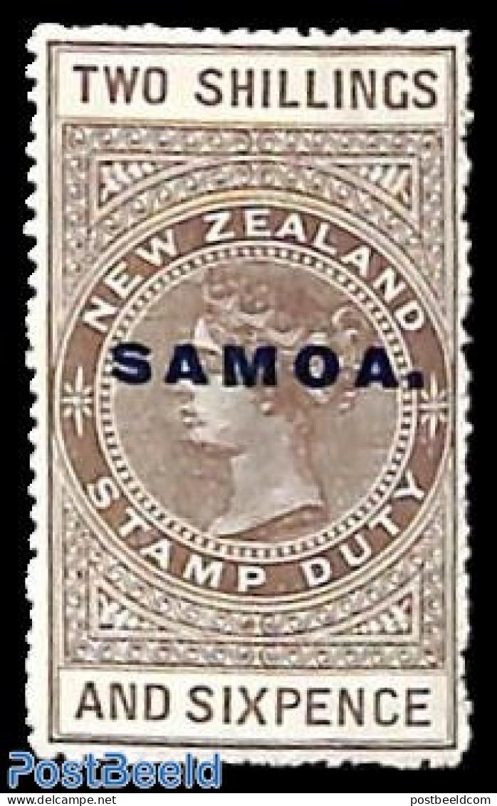 Samoa 1914 2/6sh, Stamp Out Of Set, Unused (hinged) - Samoa