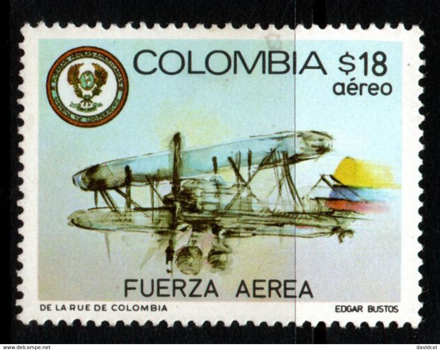 13- KOLUMBIEN - 1982- MI#:1596- MNH- AIR FORCE - PLANE - Kolumbien