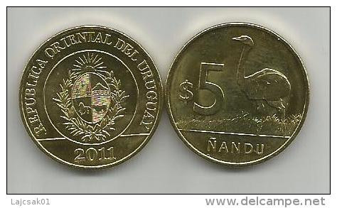 Uruguay  5 Pesos  2011. - Uruguay