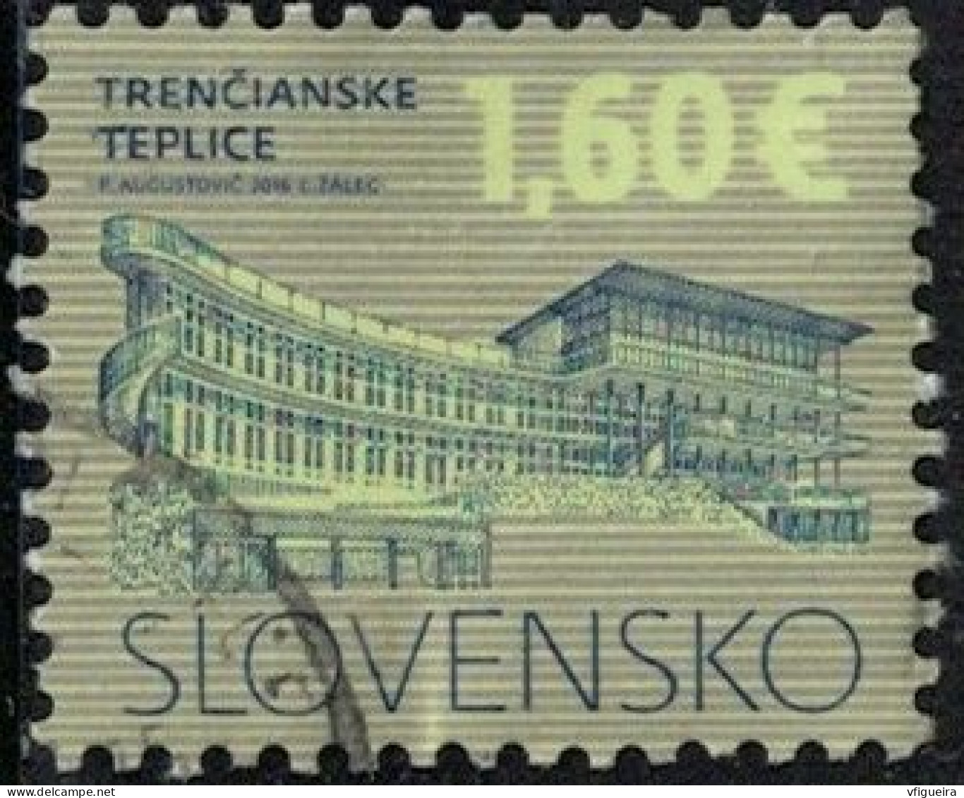 Slovaquie 2016 Oblitéré Used Bâtiments Ville De Trencianske Teplice Y&T SK 683 SU - Used Stamps