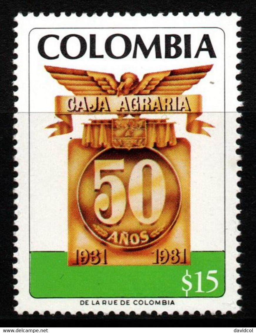 15- KOLUMBIEN - 1981- MI#:1528- MNH- 50 YEARS OF THE “CAJA AGRARIA” BANK - Colombie