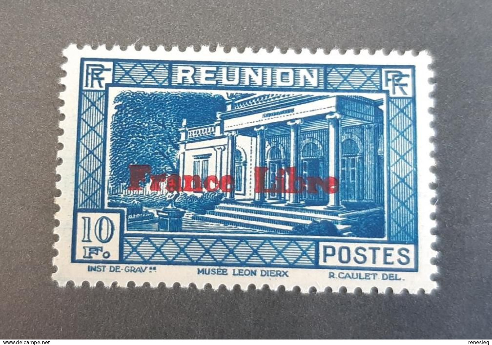 Réunion 1943 France Libre Yvert 214 MNH - Unused Stamps
