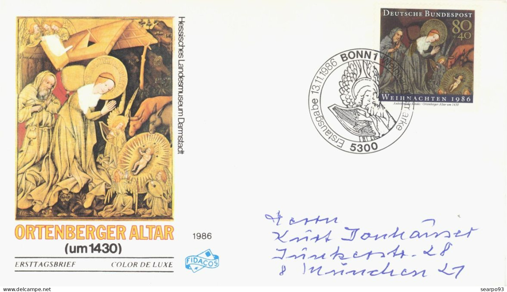 GERMANY. FDC. CHRISTMAS. 1986 - 1981-1990