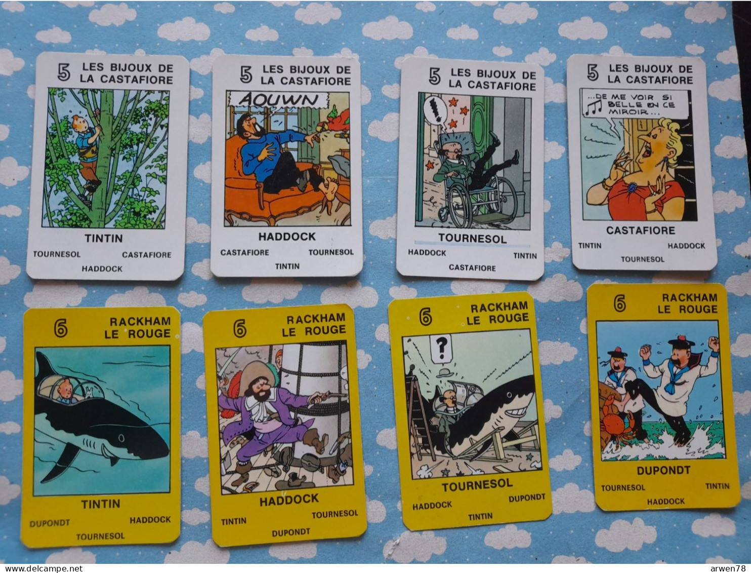 JEU DES 7 FAMILLES TINTIN ( Offert Par Nesquik ) LOMBARD 1975 HERGE - Oggetti Pubblicitari