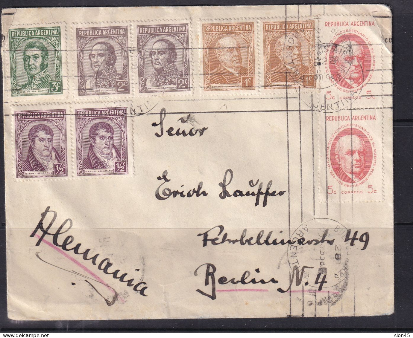 Argentina 1938 Cover Buenos Aires To Berlin Custom Checked 16087 - Cartas & Documentos