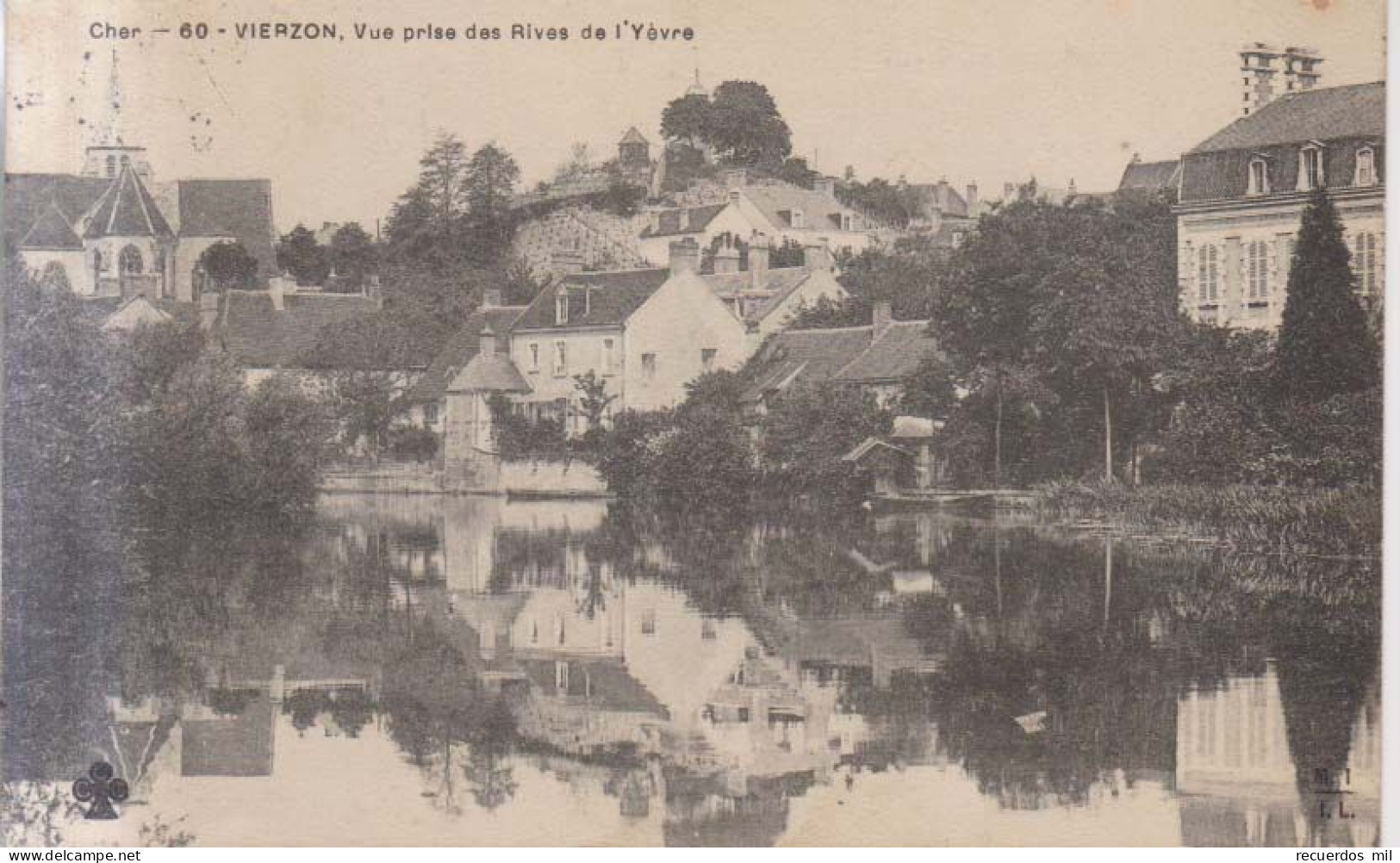 Vierzon Vue Prise Des Rives De L'Yevre 1907 - Vierzon