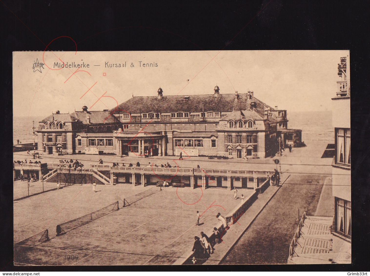 Middelkerke - Kursaal & Tennis - Postkaart - Middelkerke