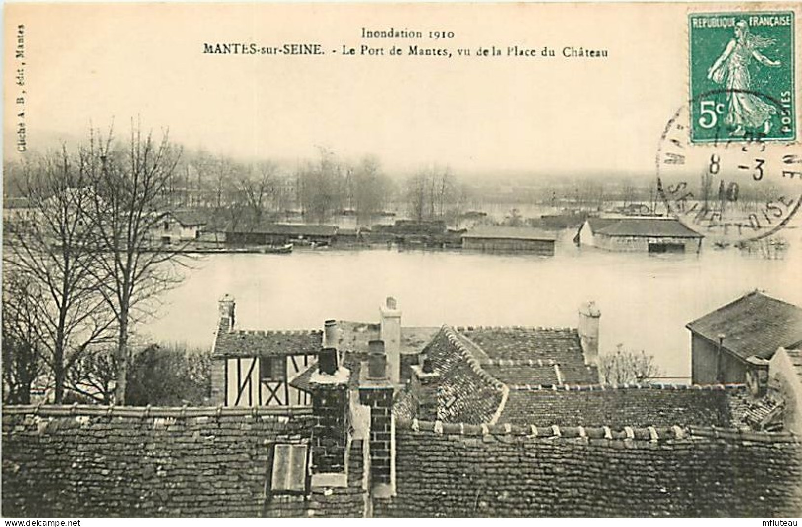 78* MANTES - LIMAY   Crue 1910 -  Le Port                MA81.172 - Mantes La Ville