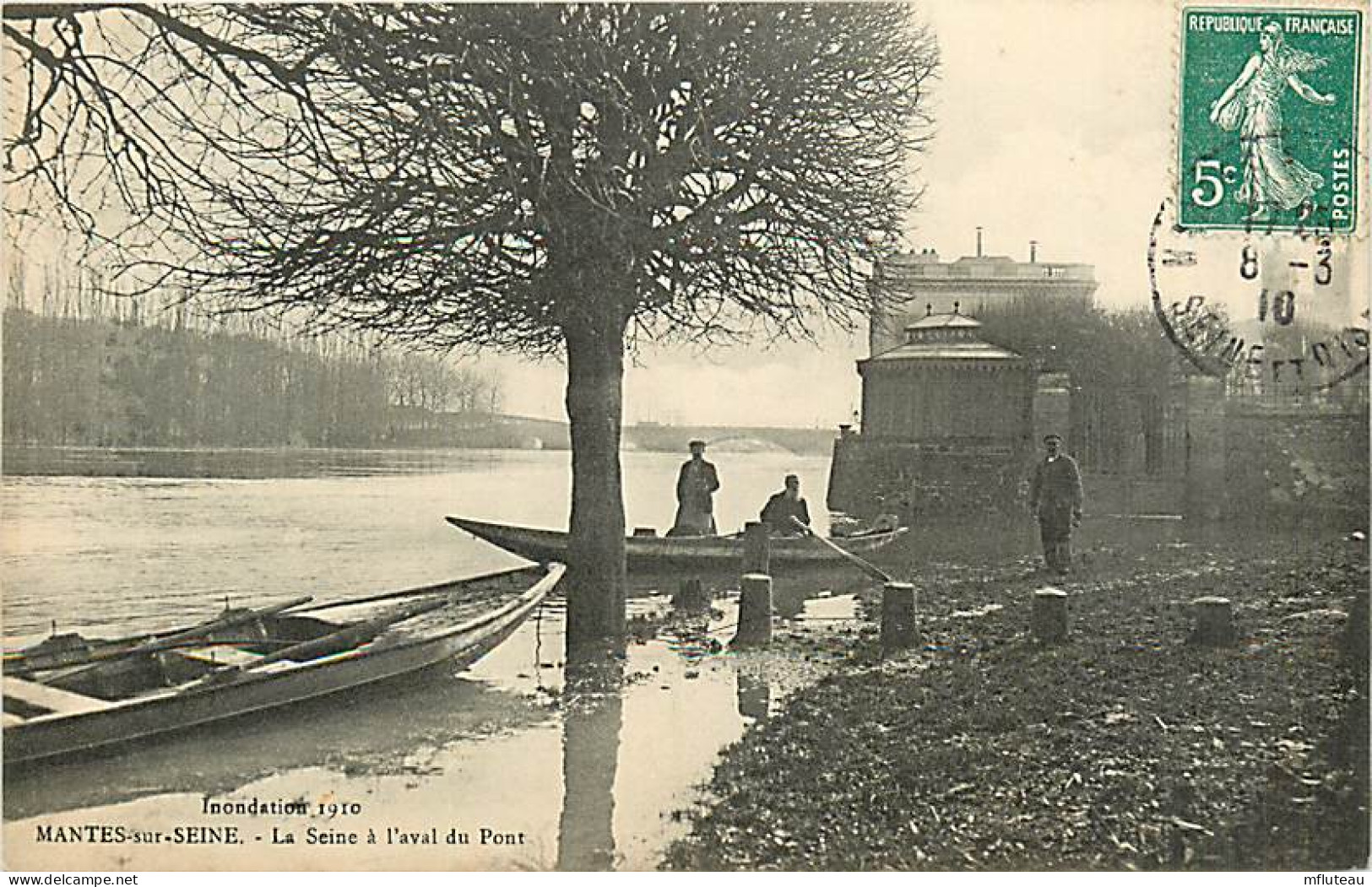 78* MANTES - LIMAY   Crue 1910 â Aval Du Pont                MA81.174 - Mantes La Ville