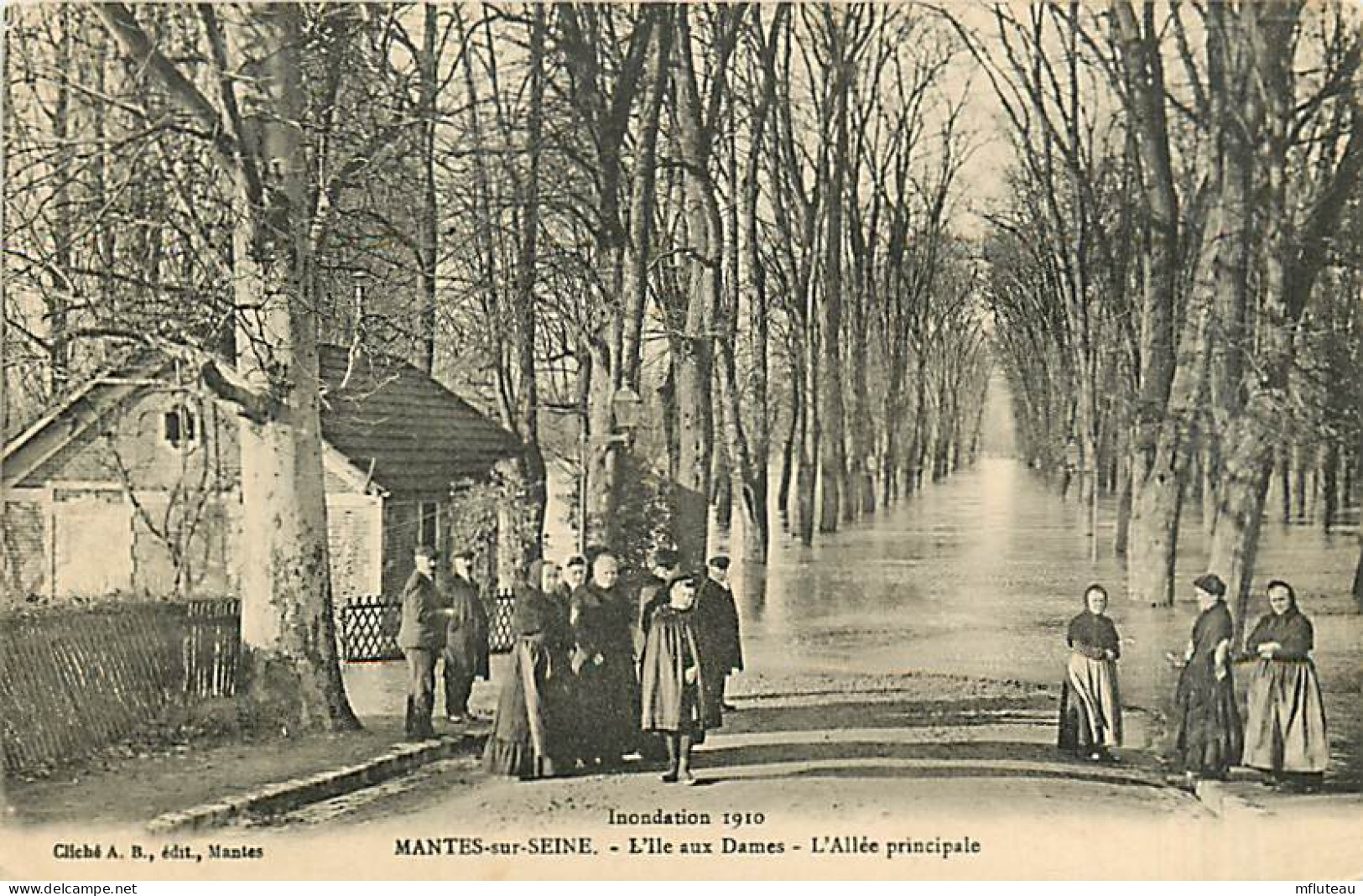 78* MANTES - LIMAY   Crue 1910 -  Ile Aux Dames â Allee              MA81.164 - Mantes La Ville