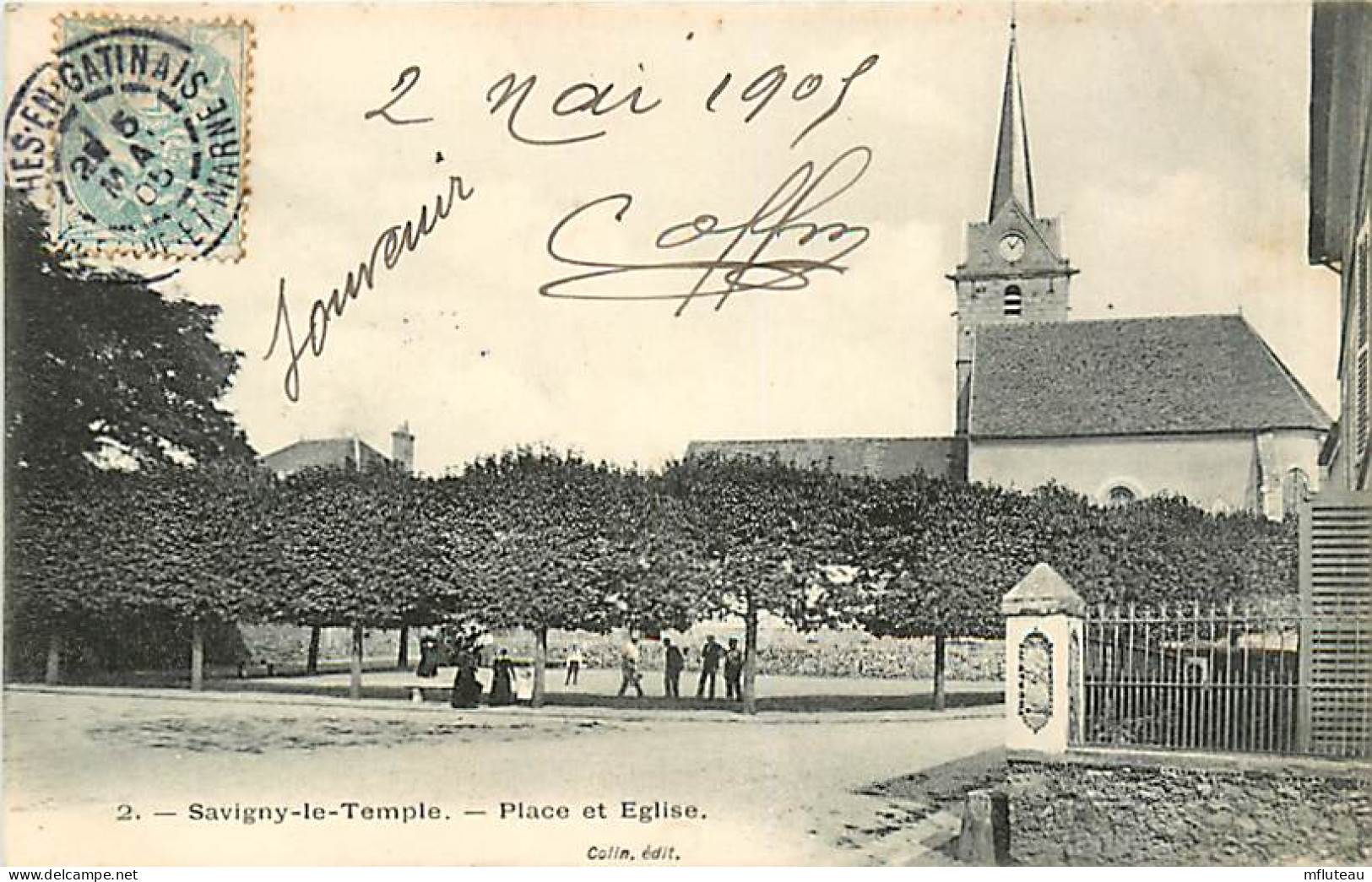 77* SAVIGNY LE TEMPLE Place Eglise               MA81.037 - Savigny Le Temple