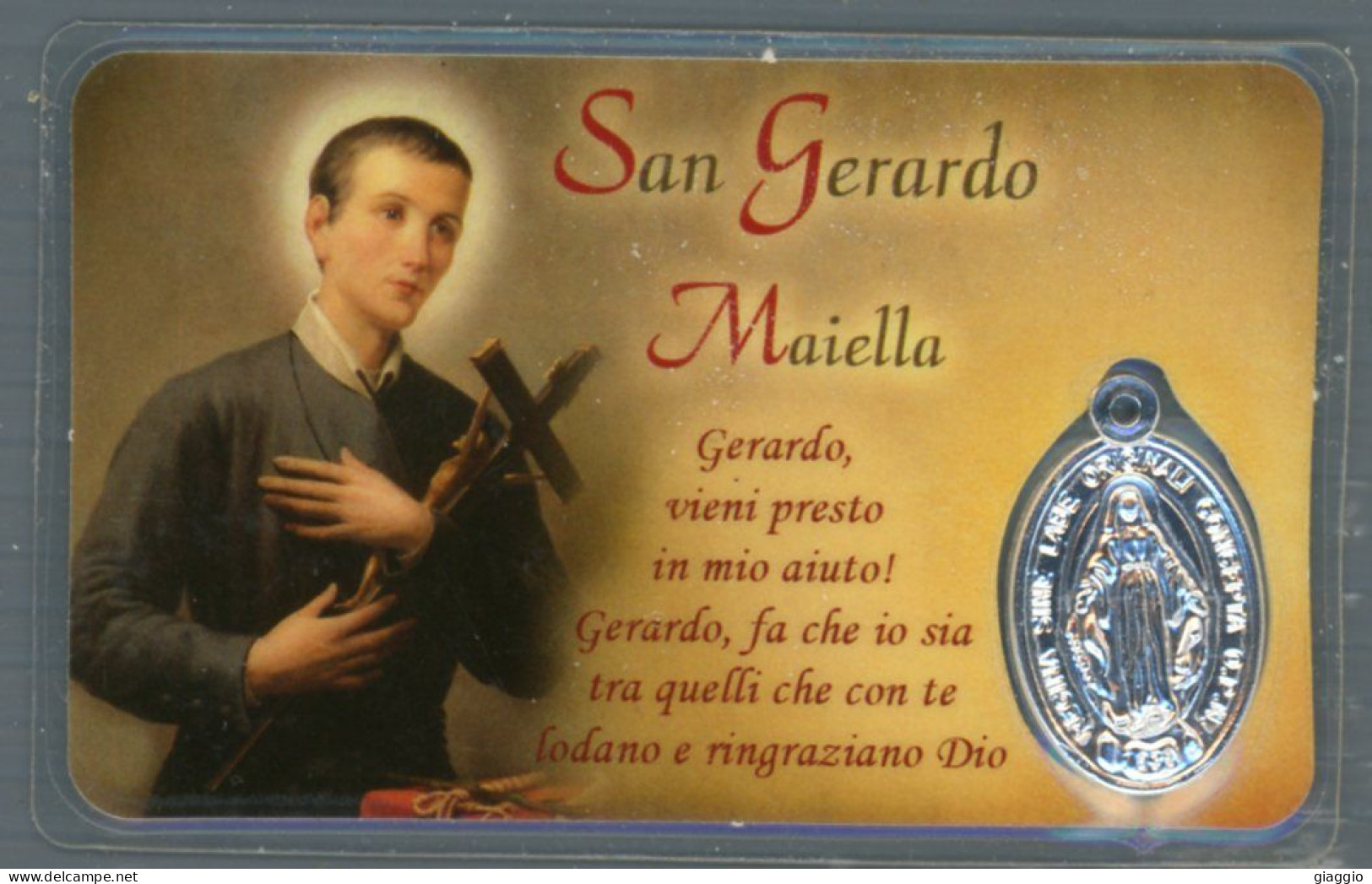 °°° Santino N. 9163 - San Gerardo Maiella Con Medaglia Plastificato °°° - Religion & Esotericism