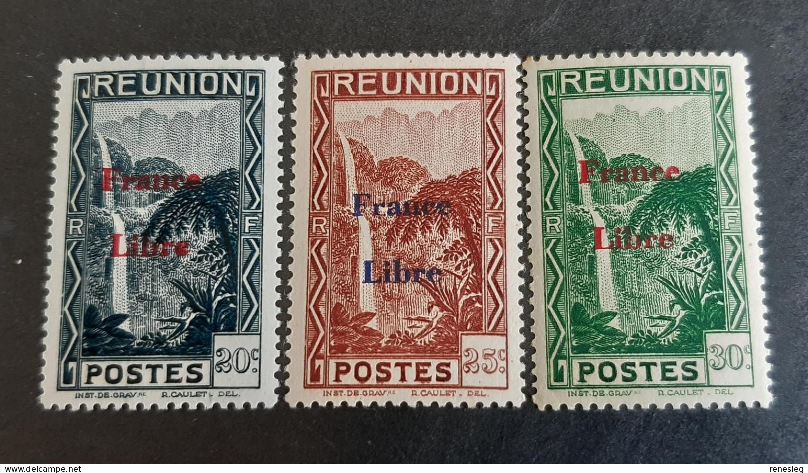 Réunion 1943 Yvert 225, 226, 227 MNH Ou MH - Nuevos