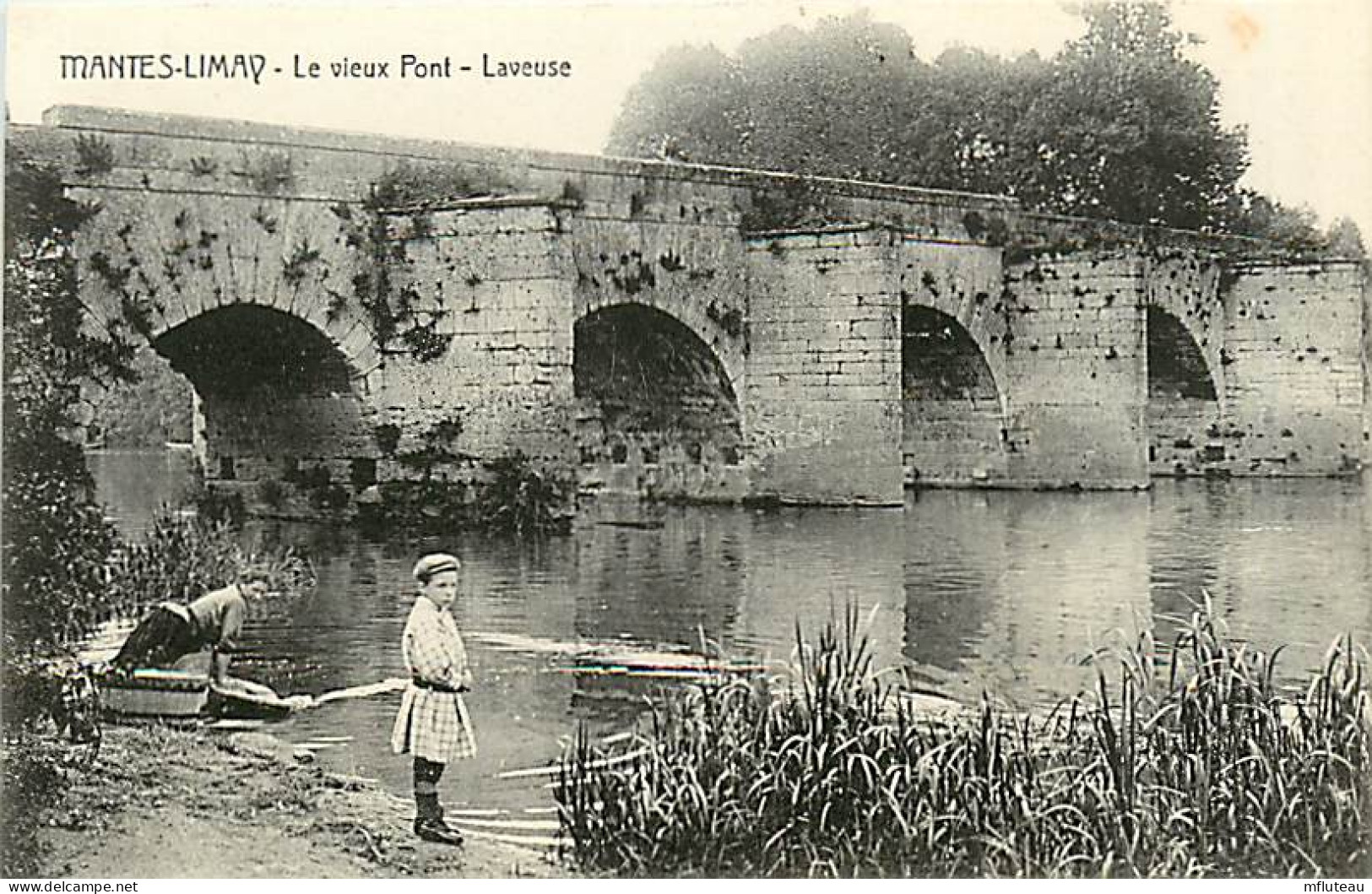 78* LIMAY   Le Vieux Pont   Laveuse      MA81.398 - Limay