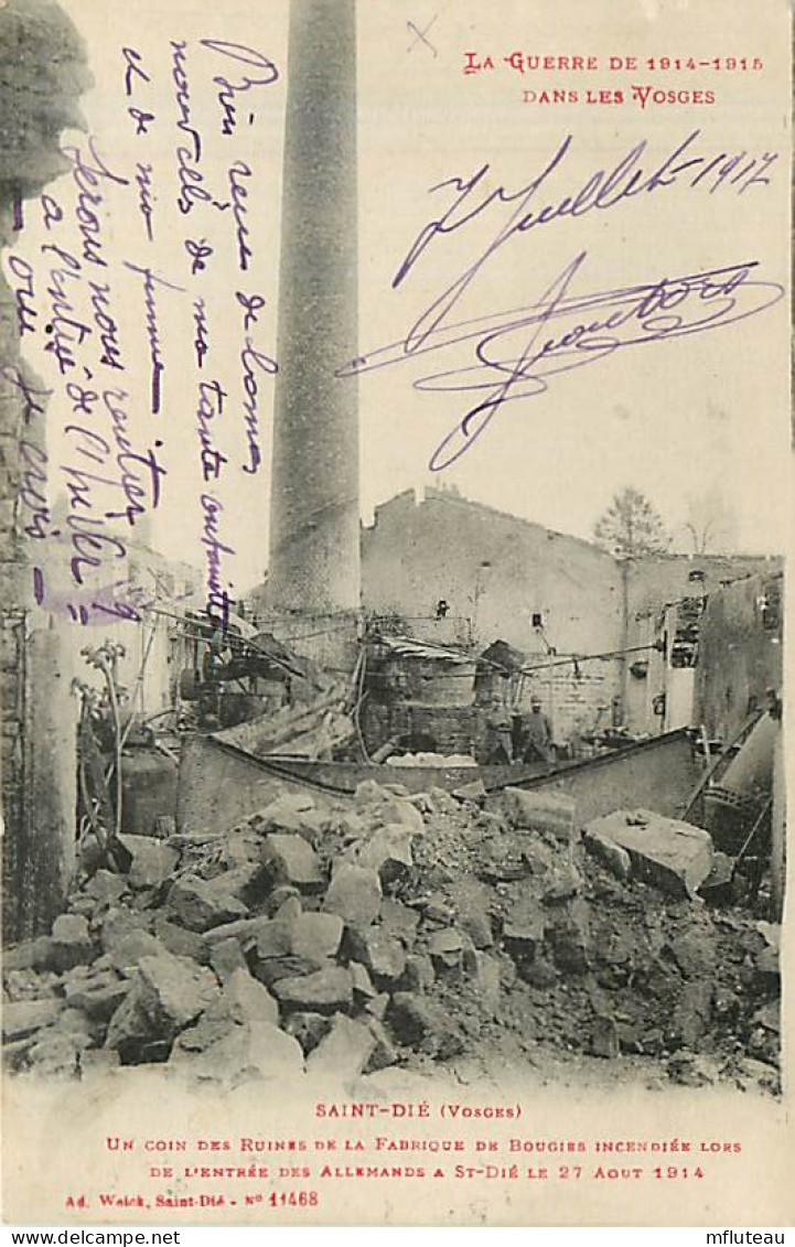 88* ST DIE Ruines Fabrique Bougies  - WW1           MA82_0256 - Saint Die