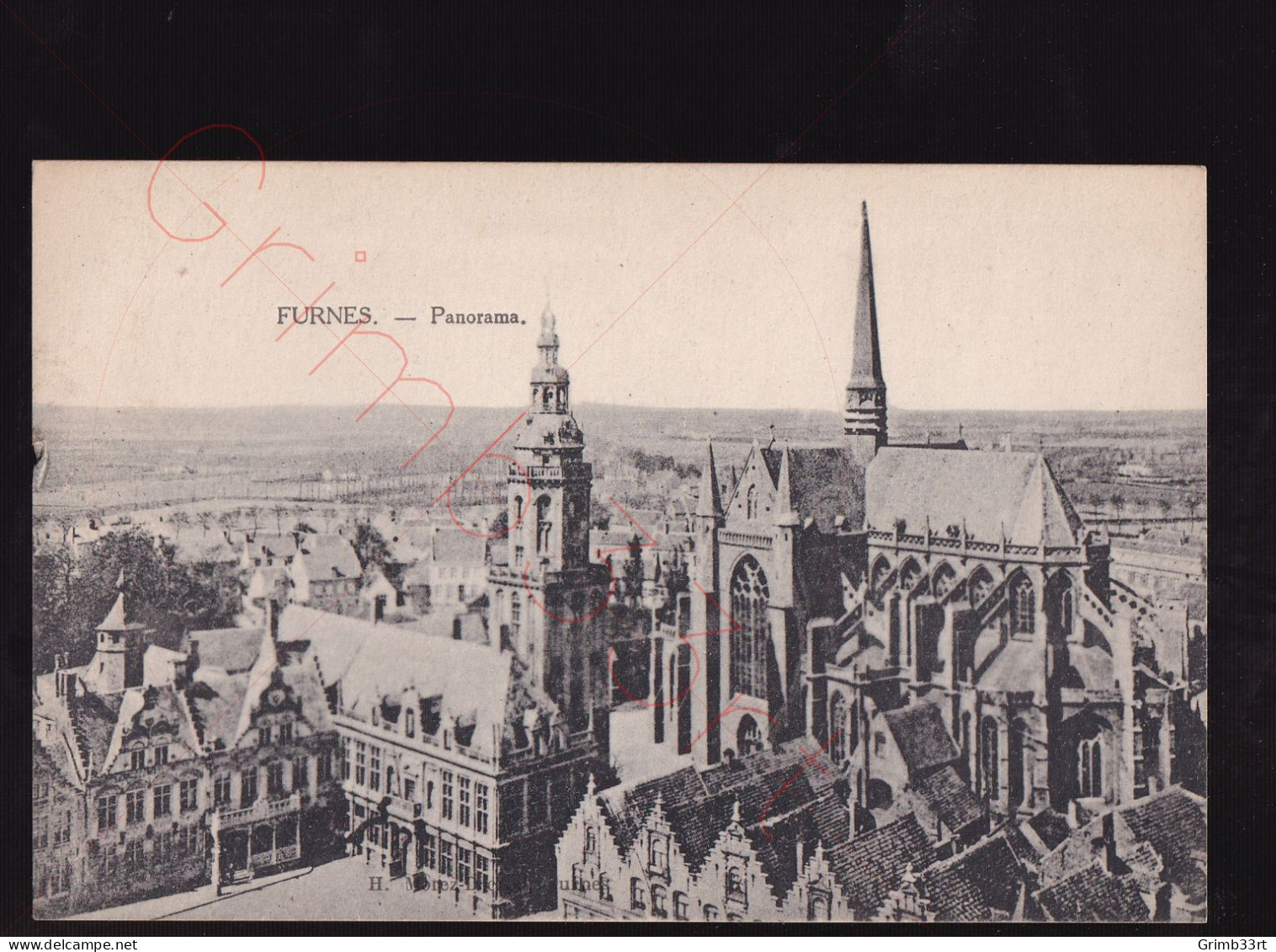 Furnes - Panorama - Postkaart - Veurne