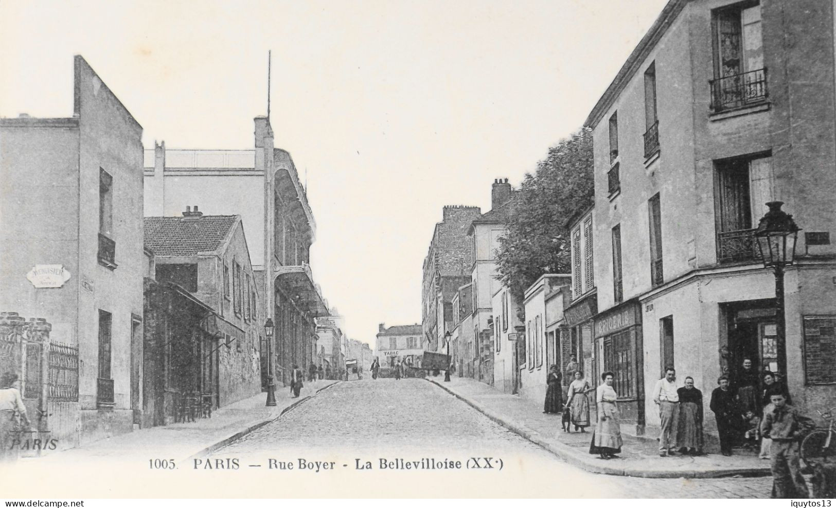 CPA. [75] > PARIS > N° 1005 - Rue Boyer - La Bellevilloise - (XXe Arrt.) - 1919 - Edit. F. Fleury - TBE - Arrondissement: 20