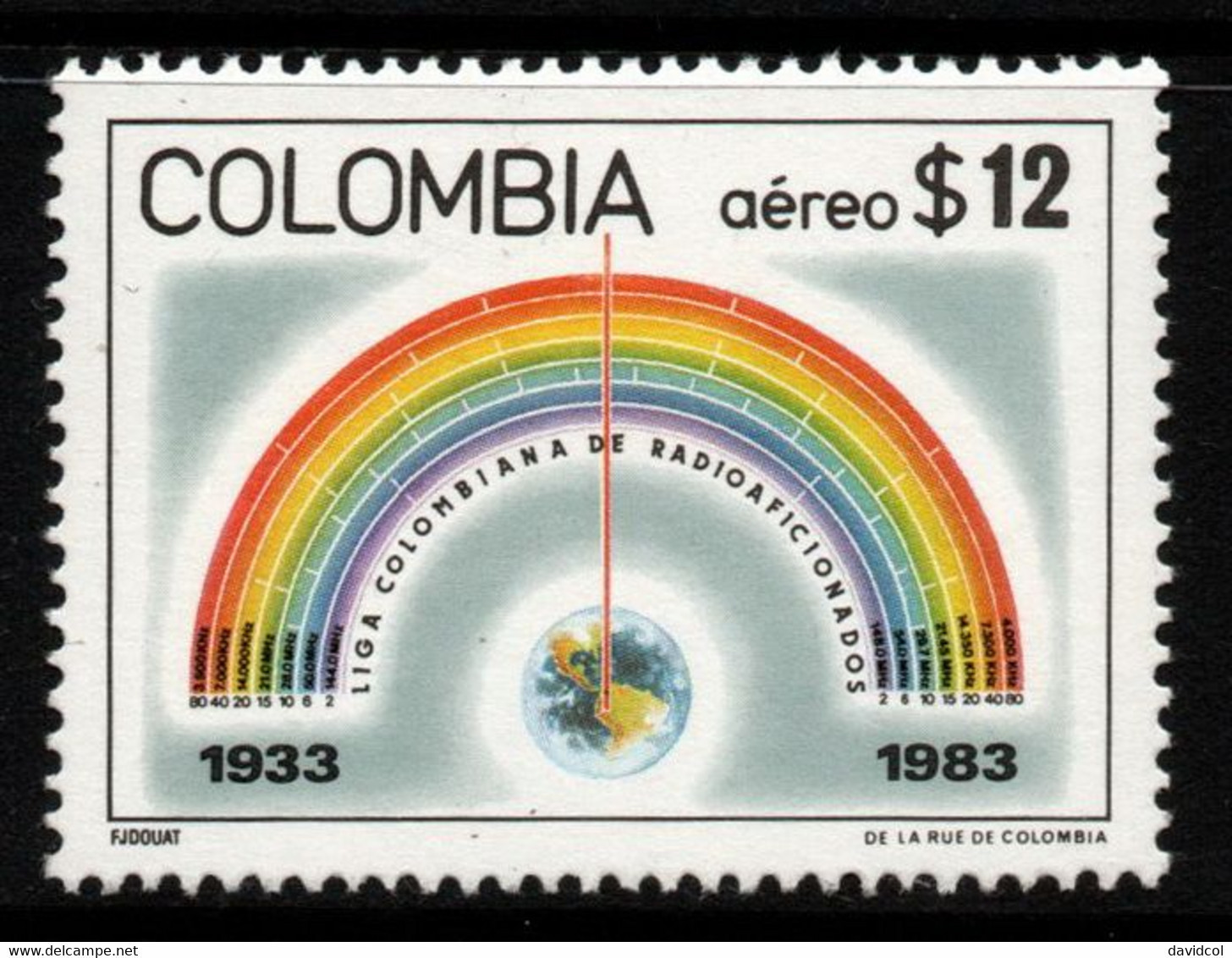 05- KOLUMBIEN - 1983- MI#:1613- MNH- COLOMBIAN LEAGUE OF RADIO AMATEURS - Colombia