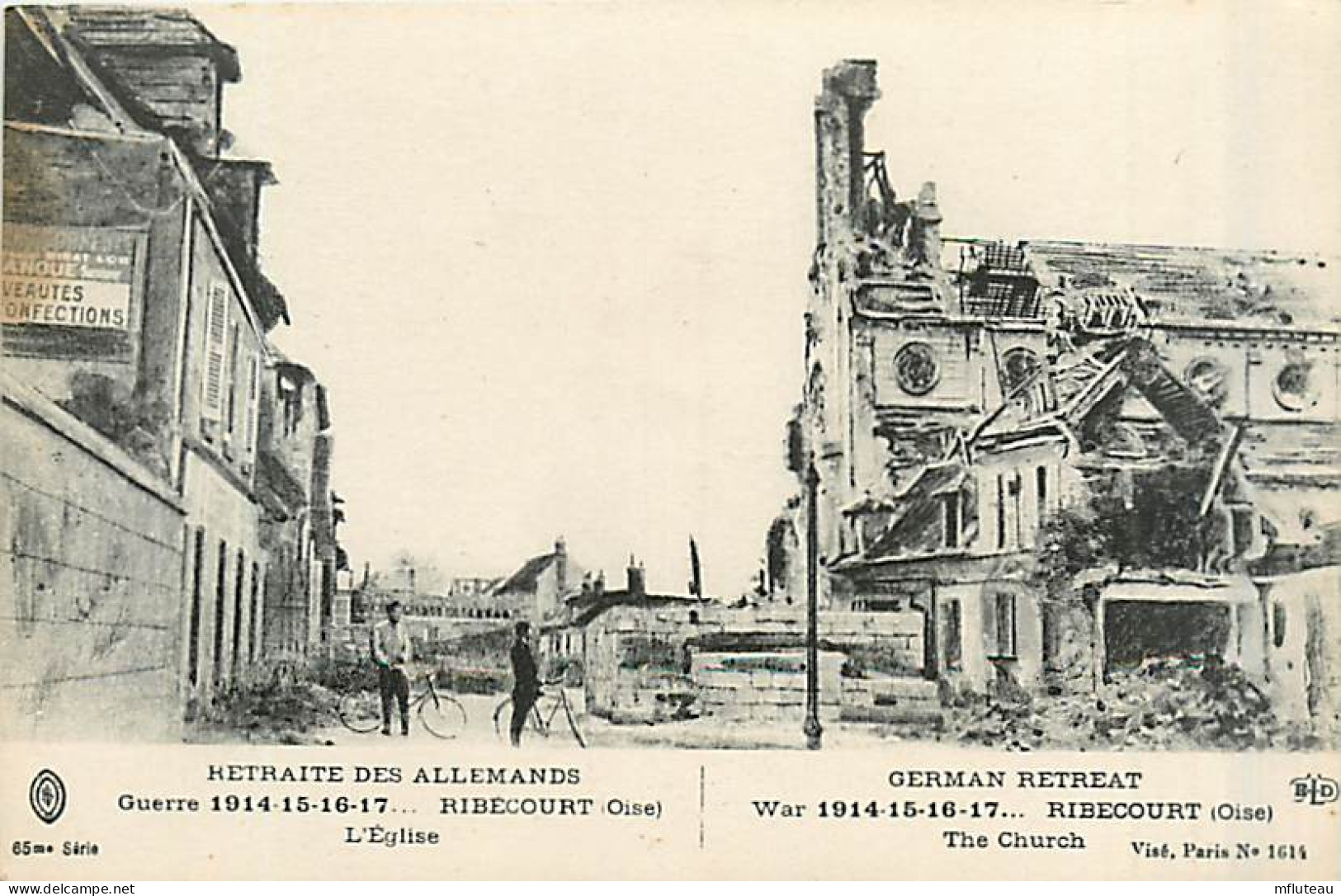 60* RIBECOURT Ruines  WW1           MA87,0782 - Ribecourt Dreslincourt
