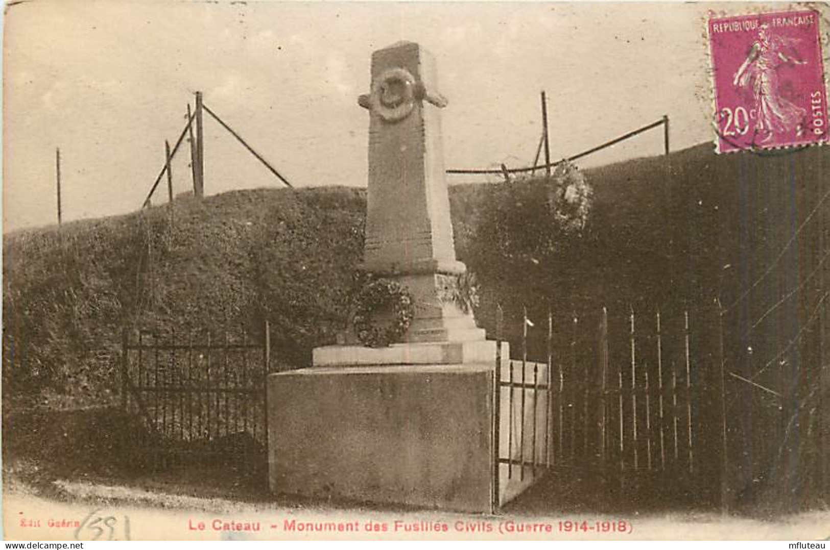 59* LE CATEAU Monument Fusilles WW1           MA87,0623 - Le Cateau