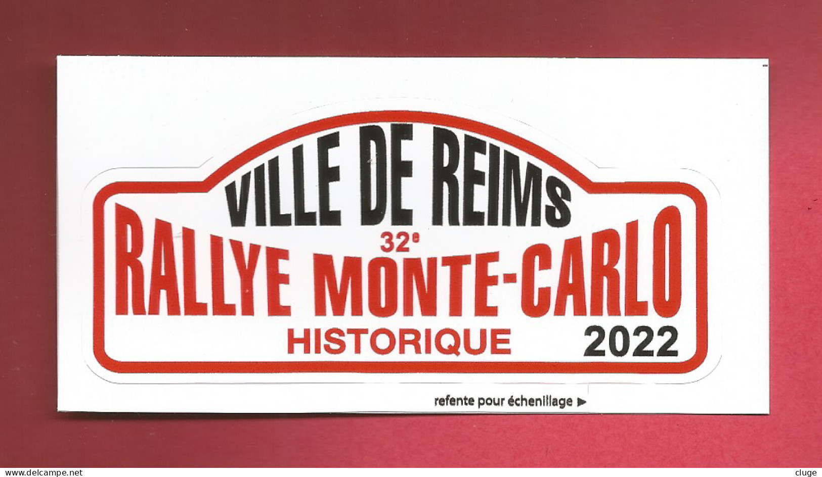 RALLYE MONTE CARLO Historique 2022   -  Autocollant - Adesivi