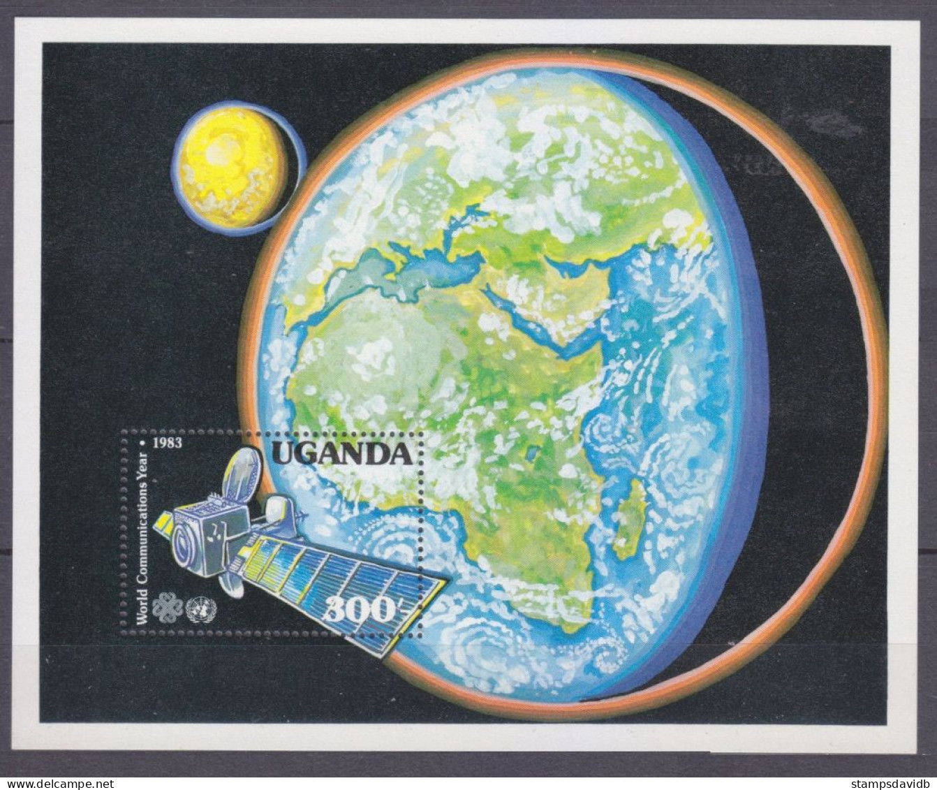 1983 Uganda 382/B43 Satellite / Communication - Afrique