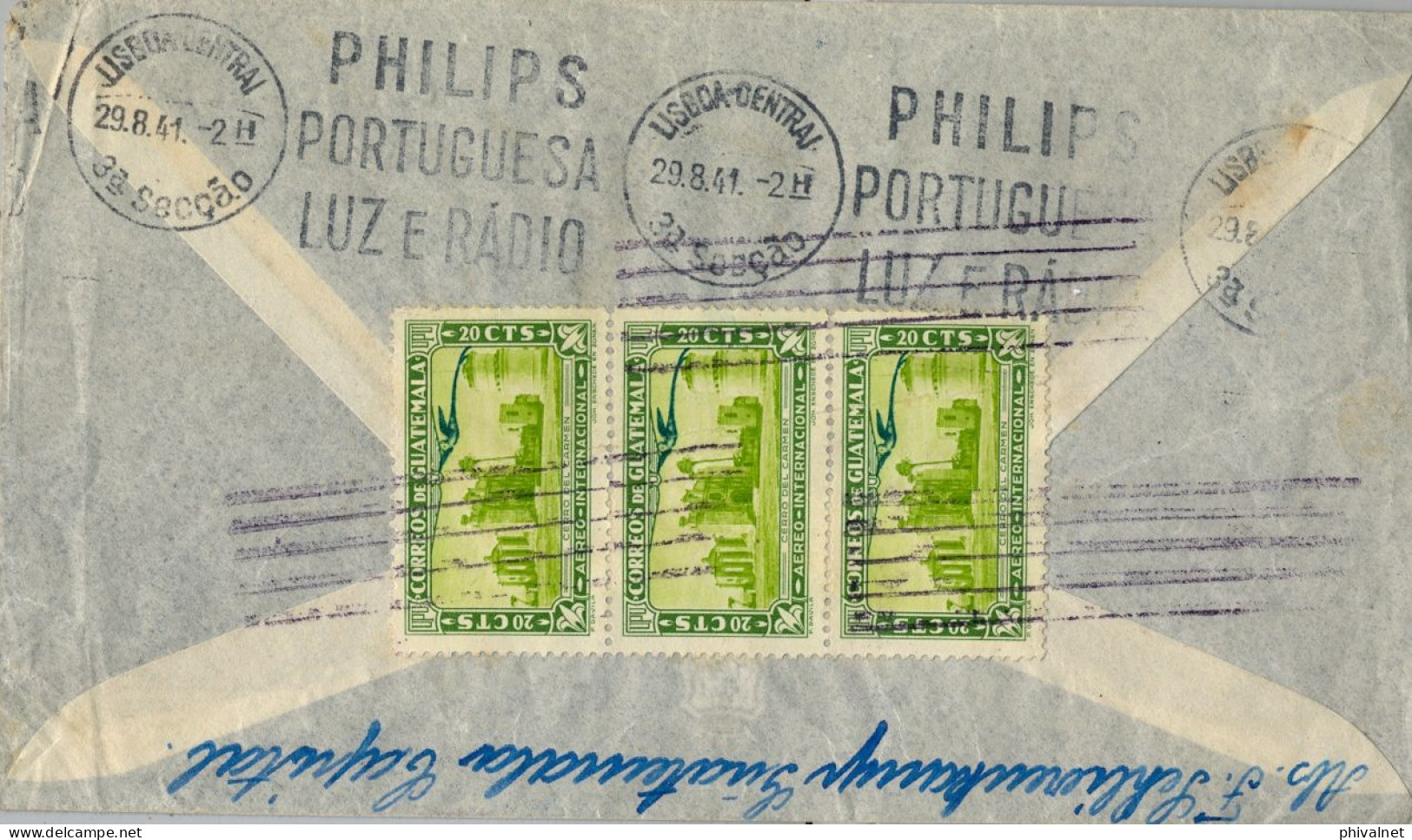 1941 GUATEMALA CAPITAL - ENGELSKIRCHEN , VIA NEW YORK - LISBOA BY TRANSATLANTIC CLIPPER , CORREO AÉREO - Guatemala