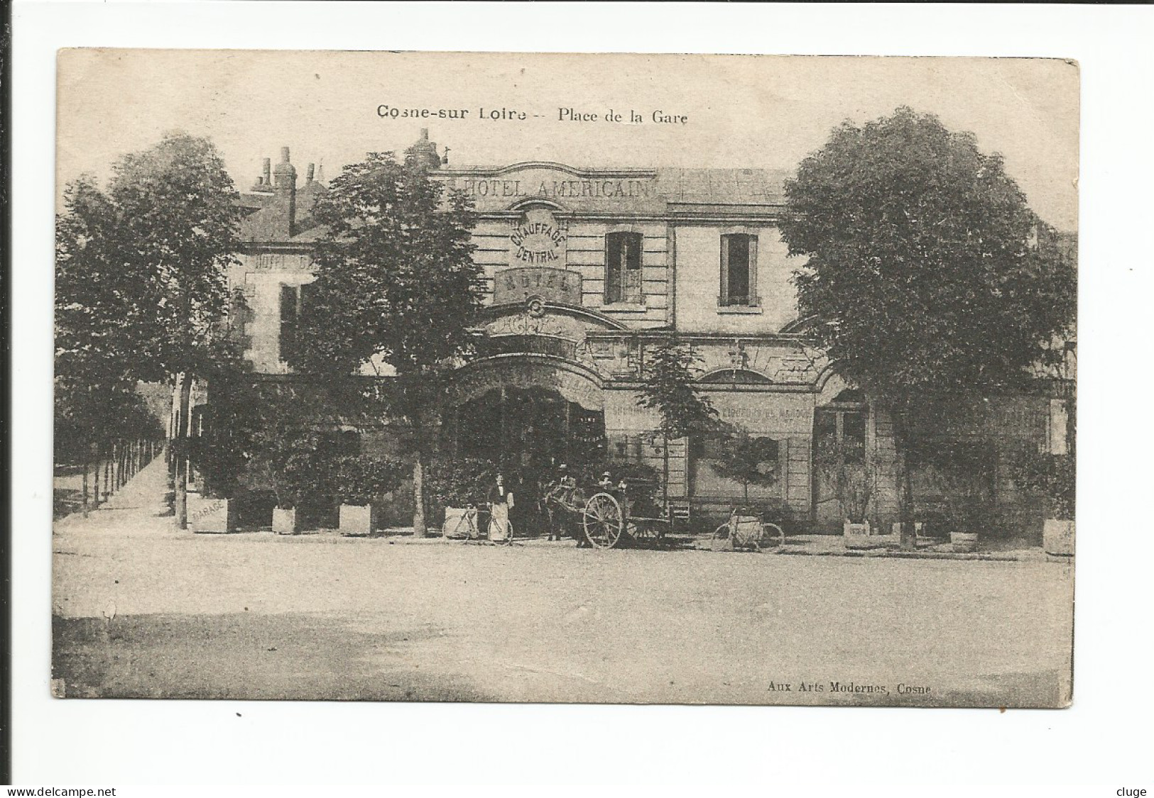 58 - COSNE Sur LOIRE - Hôtel Américain - Place De La Gare - Cosne Cours Sur Loire