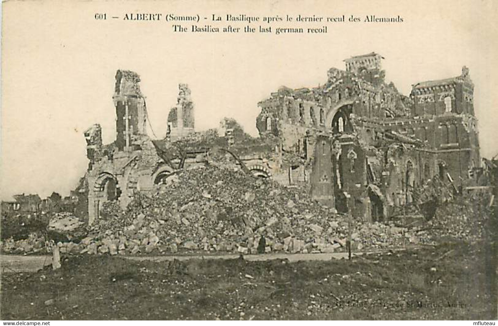 80* ALBERT Ruines Basilique  WW1                       MA89,0490 - Albert