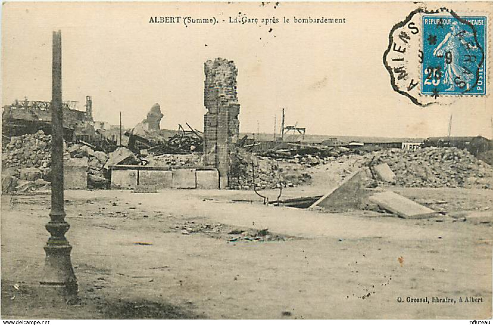 80* ALBERT Ruines Gare WW1                      MA89,0469 - Albert