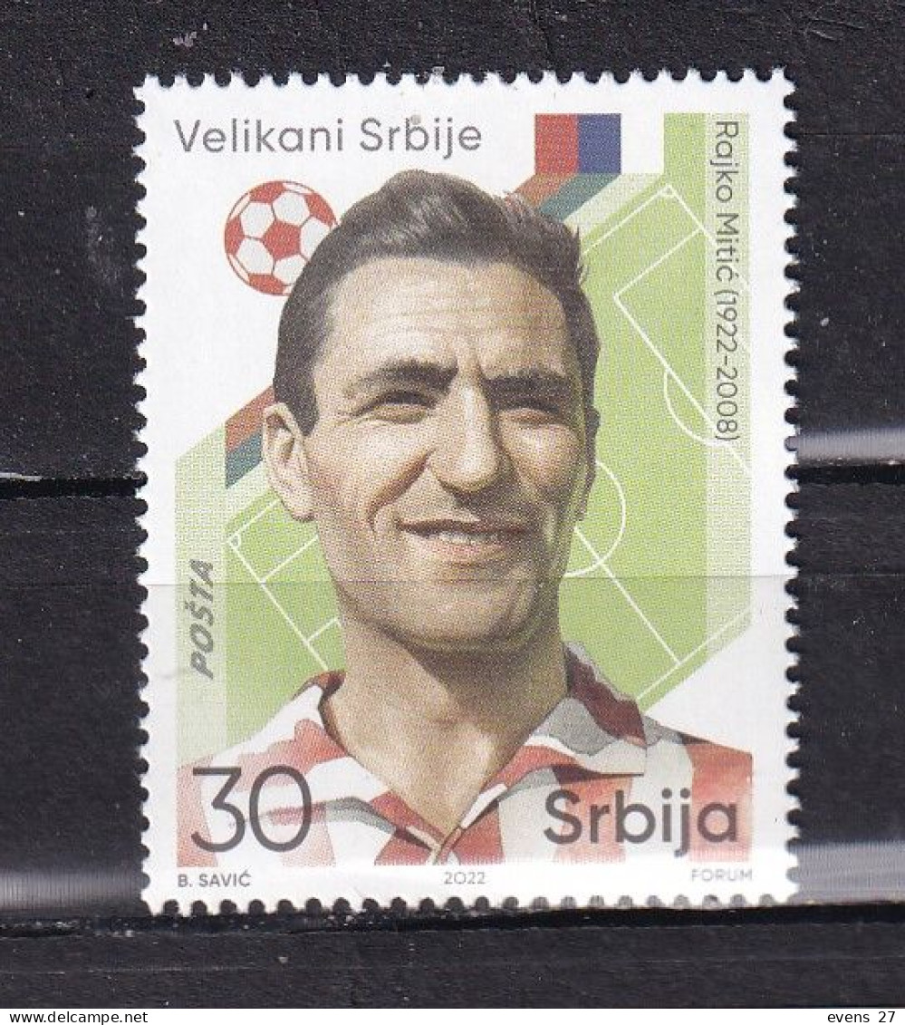 SERBIA-2022-SOCCER-RAJKO MITIC  --MNH. - Serbie