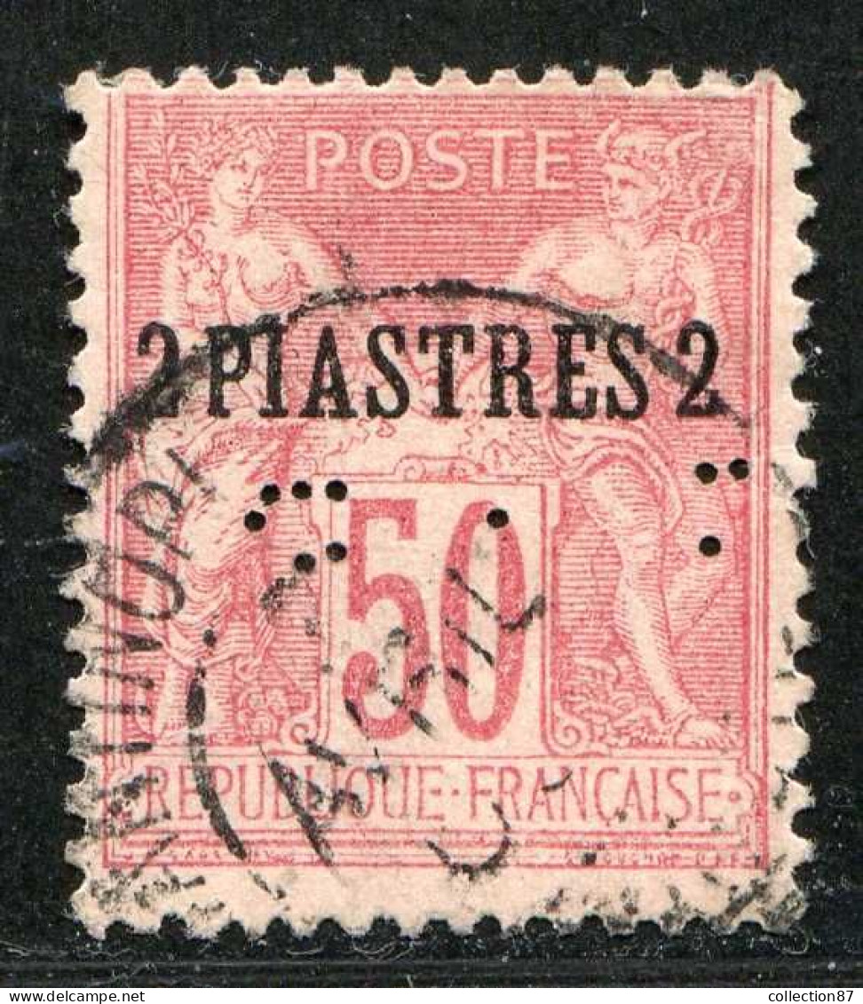 REF 090 > LEVANT < Yv N° 5 Ø Perforé < Oblitéré Dos Visible - Used Ø - Gebraucht