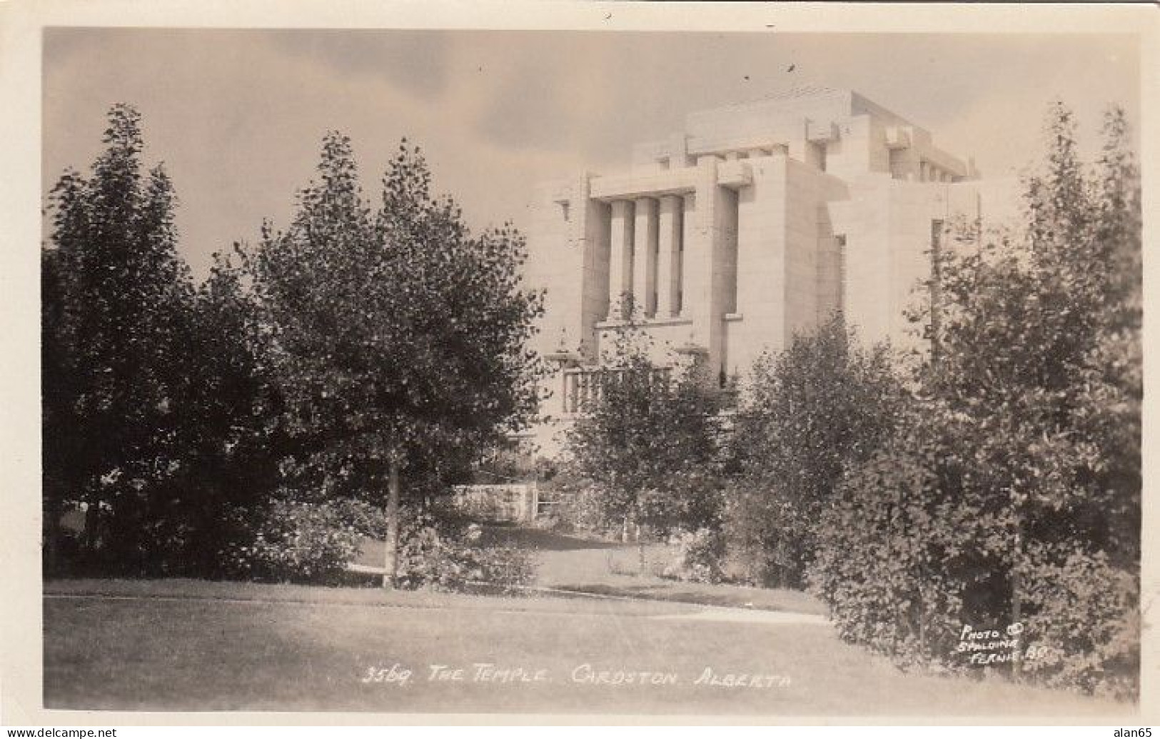 Cardston Alberta Canada, The Temple, C1920s/30s Vintage Real Photo Postcard - Sonstige & Ohne Zuordnung