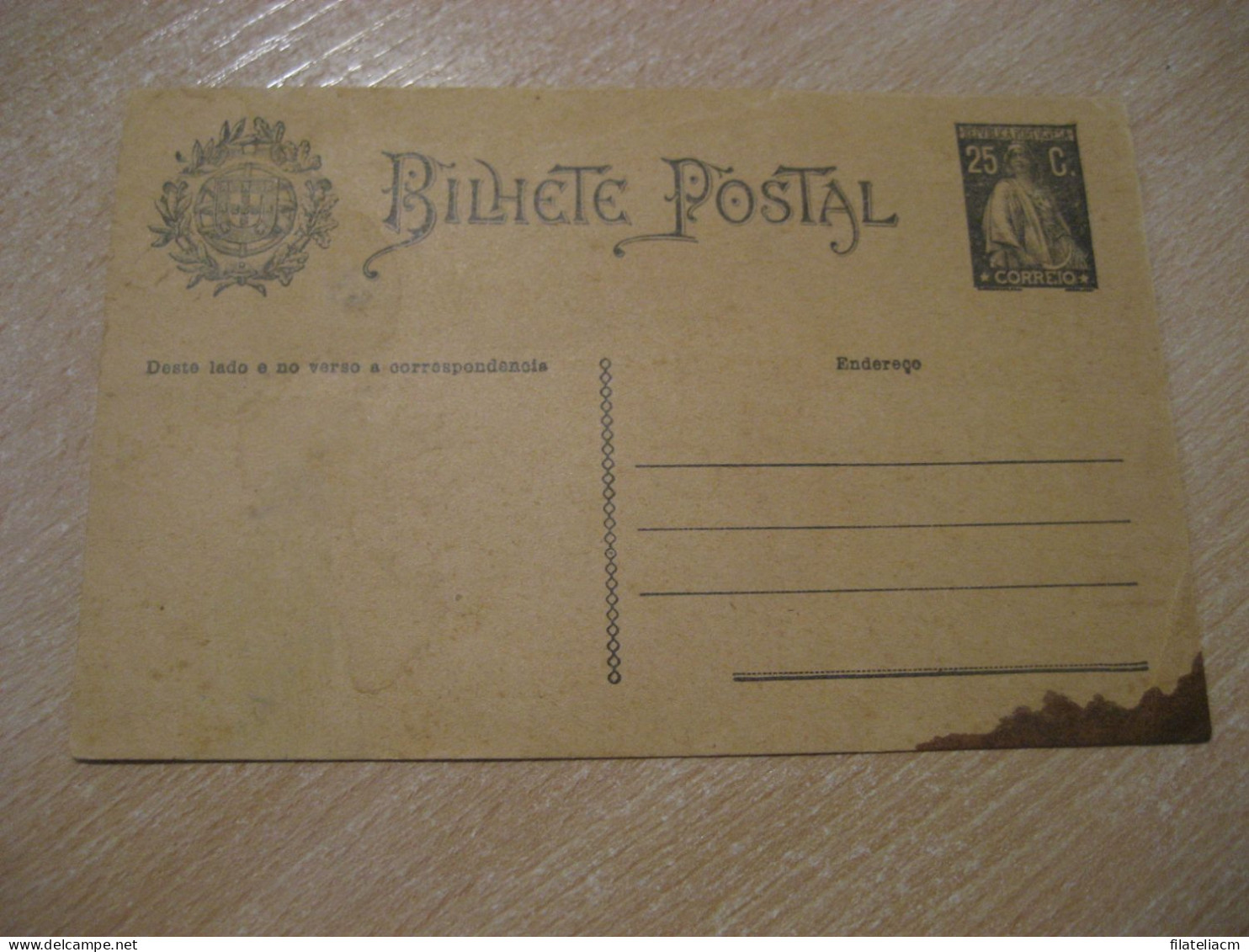 Ceres 25 C Slight Folded Faults Bilhete Postal Stationery Card PORTUGAL - Ganzsachen