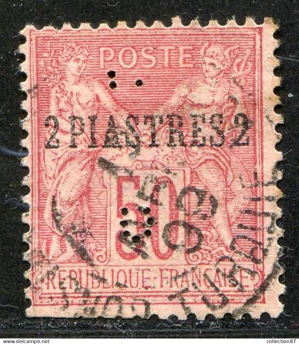 REF 090 > LEVANT < Yv N° 5 Ø Perforé < Oblitéré Dos Visible - Used Ø - Usados