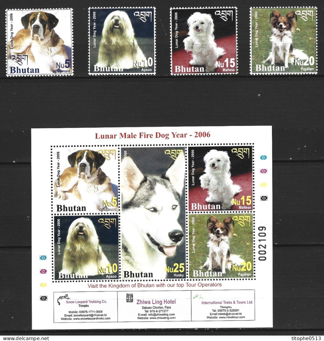 BHOUTAN. N°1791-9 De 2006. Année Du Chien. - Dogs