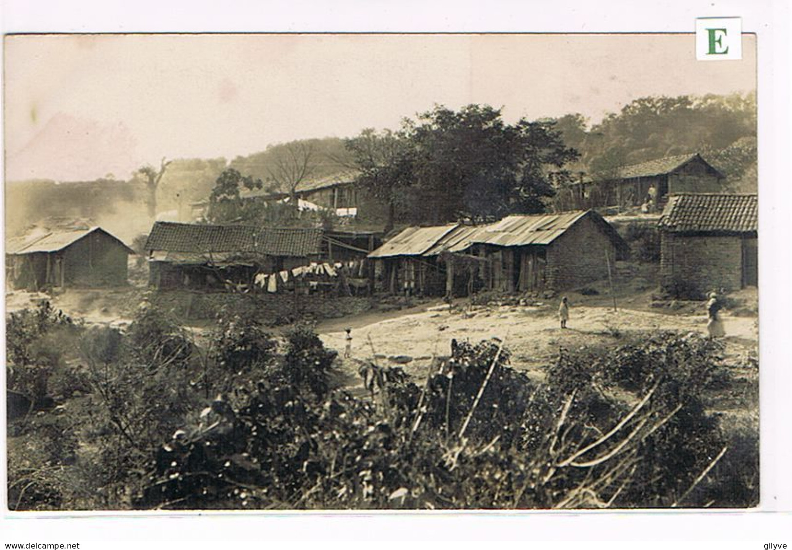 Rare Carte Photo. Mexique. Plantation De Café De San Patricio. Autre Aspect De La Rancherior. (037) - Landbouw