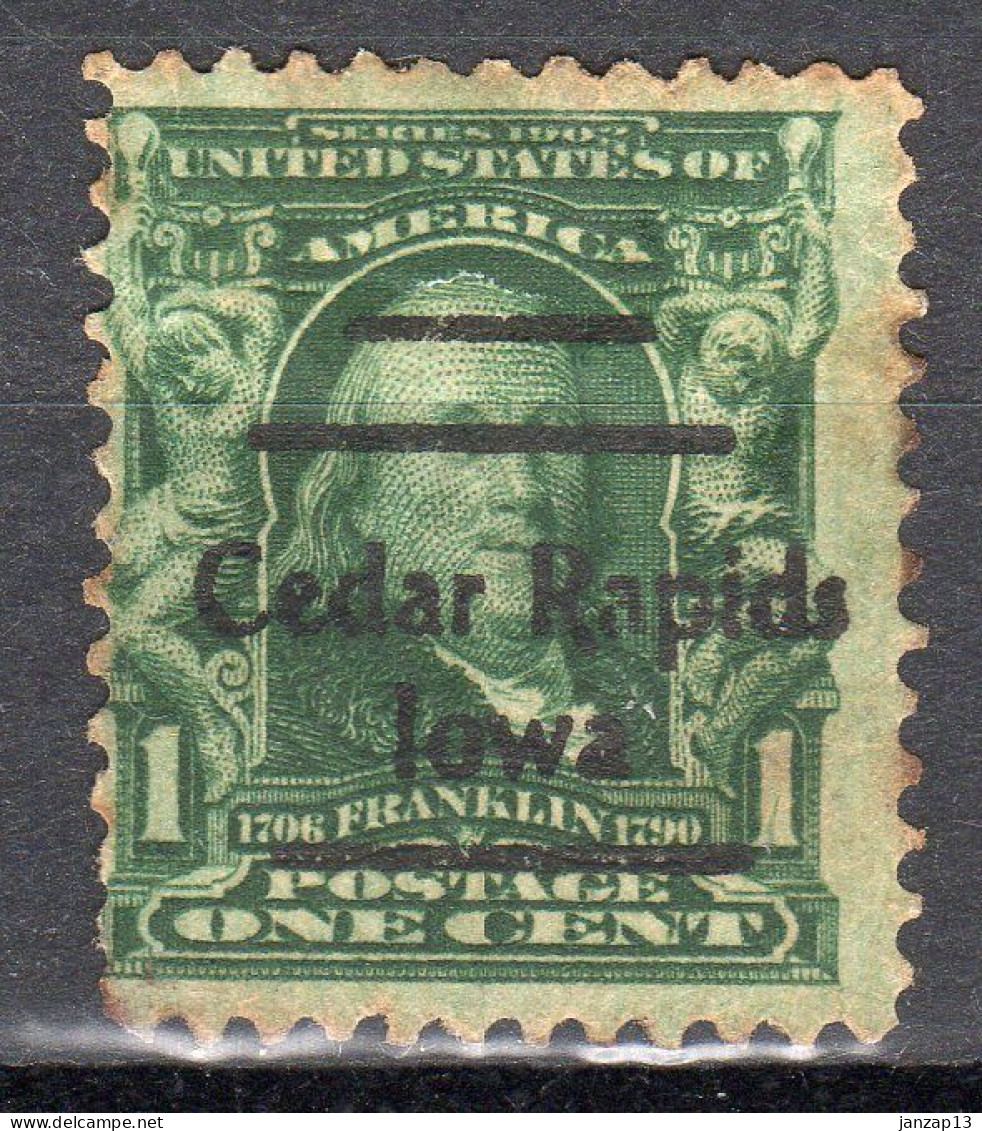 MM-336; USA Precancel/Vorausentwertung/Preo; CEDAR RAPIDS (IA), Type L-1 TS - Vorausentwertungen