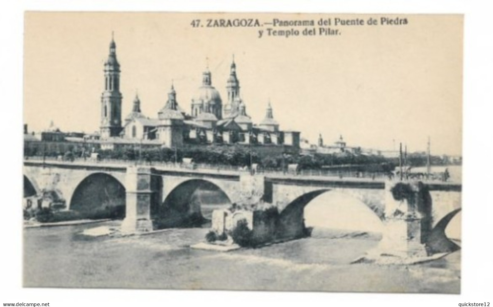 Zaragoza - Panorama Del Puente De Piedra Y Tembló Del Pilar - 6727 - Non Classés