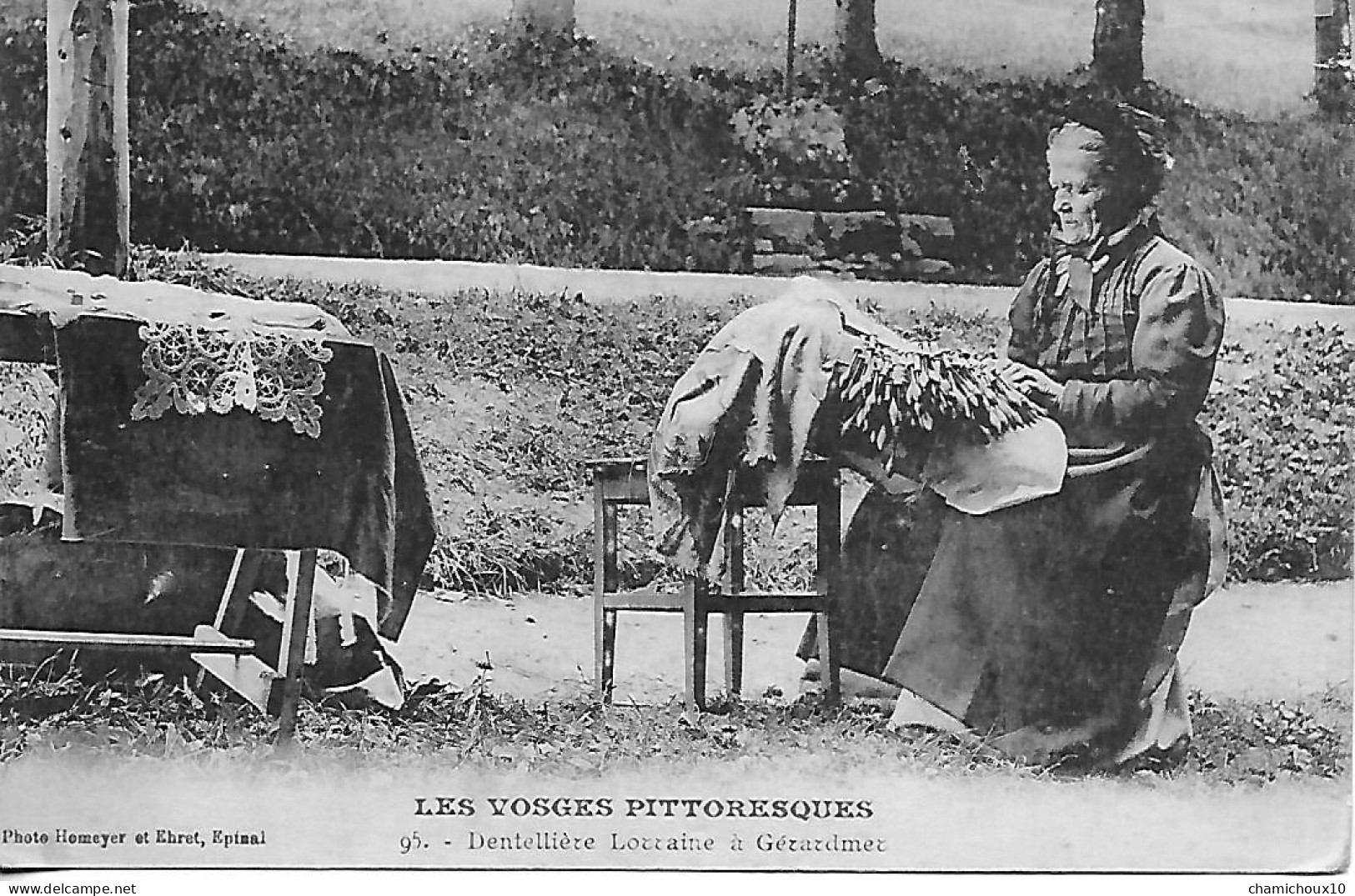 Belle Cpa 88-Dentellière LORRAINEà Gérardmer-photo Homeyer Et Ehret -écrite Voyagée 1908 -beau Plan- - Ambachten