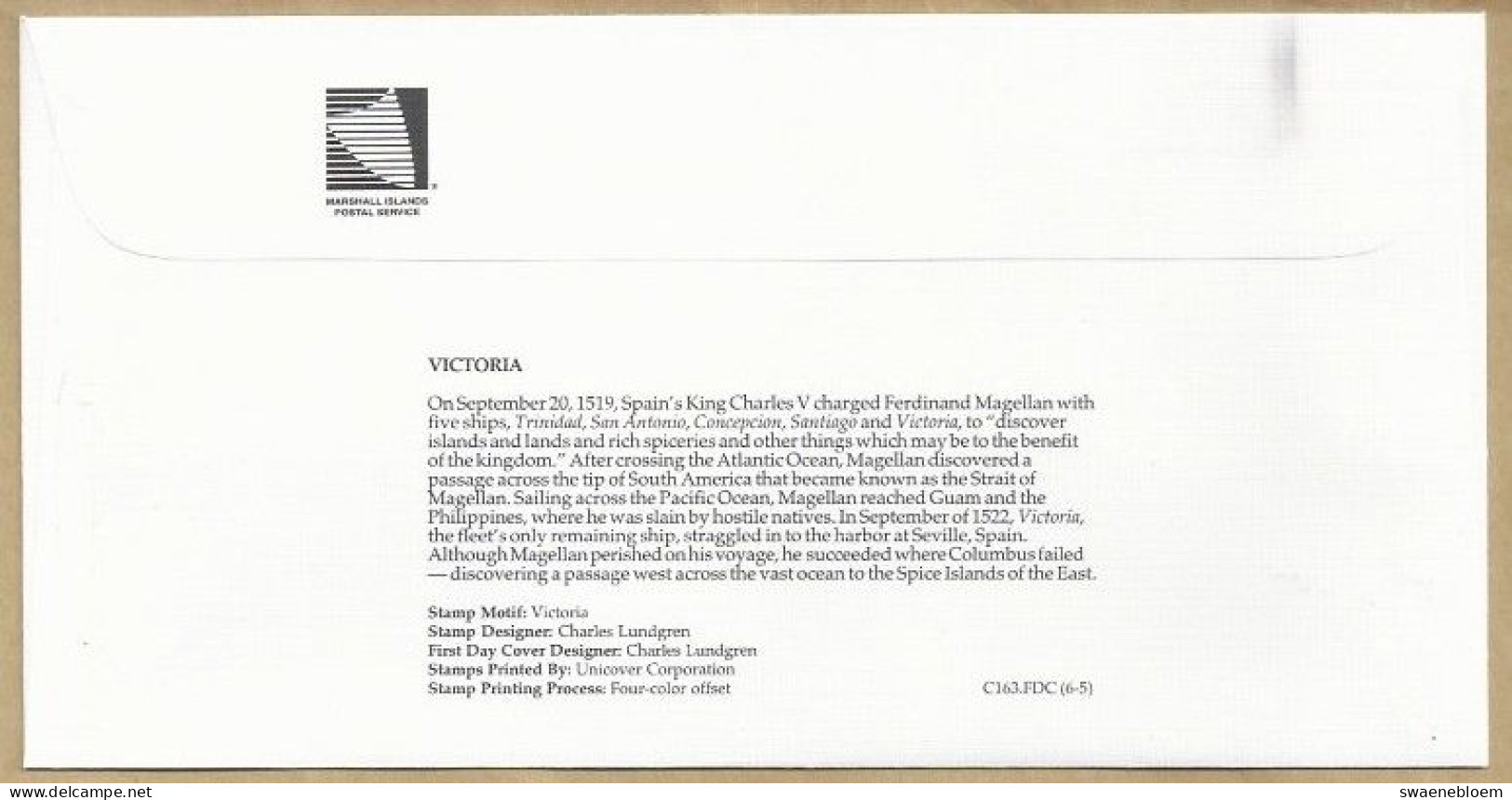 FDC. REPUBLIC OF THE MARSHALL ISLANDS. JUL 20 2000 MAJURO. VICTORIA. SHIPS OF DISCOVERY. C163.FDC. (6-5) - Marshall