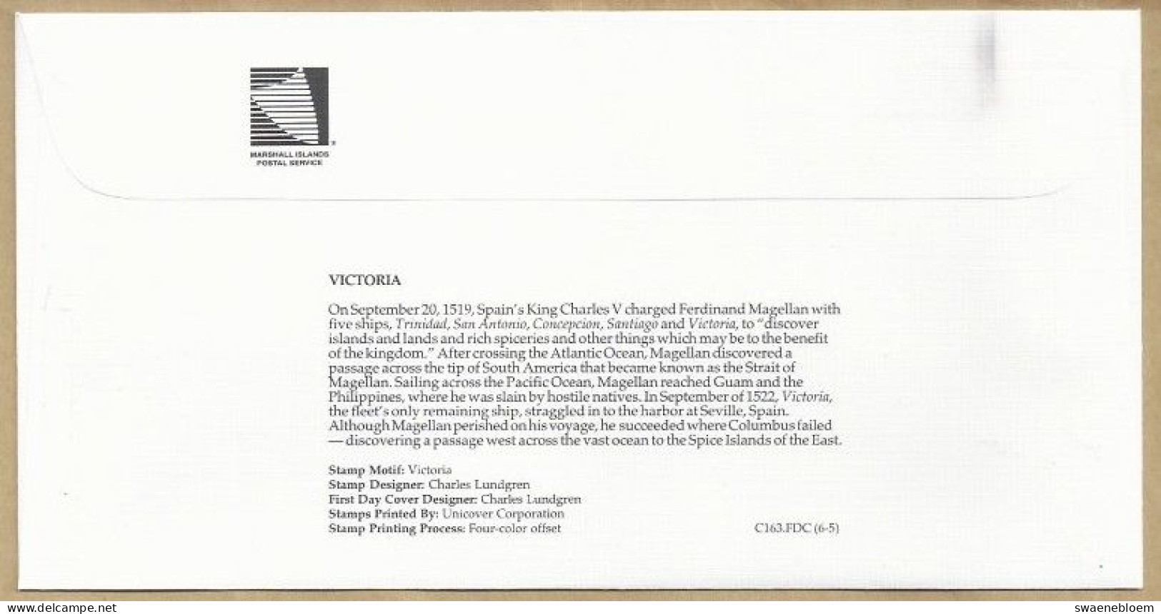 FDC. REPUBLIC OF THE MARSHALL ISLANDS. JUL 20 2000 MAJURO. VICTORIA. SHIPS OF DISCOVERY. C163.FDC. (6-5) - Islas Marshall